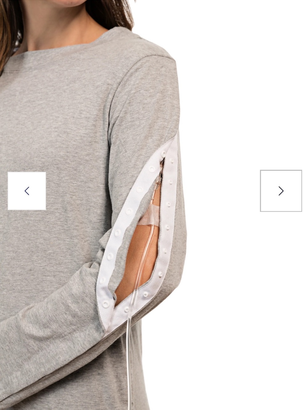 Charcoal Post Surgery Shirts for Women - Long Sleeve - Picture 6 of 6